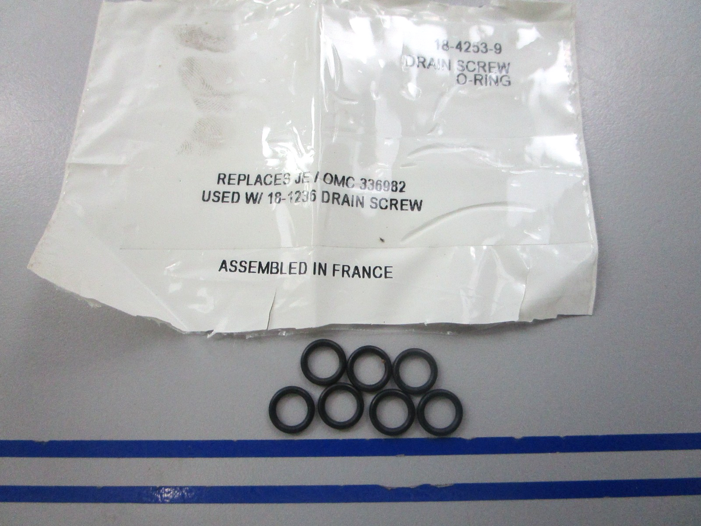 NEW (LOT OF 7) 18-4253-9 Replaces: OMC 336982 Sierra Drain Screw O-Ring 0810