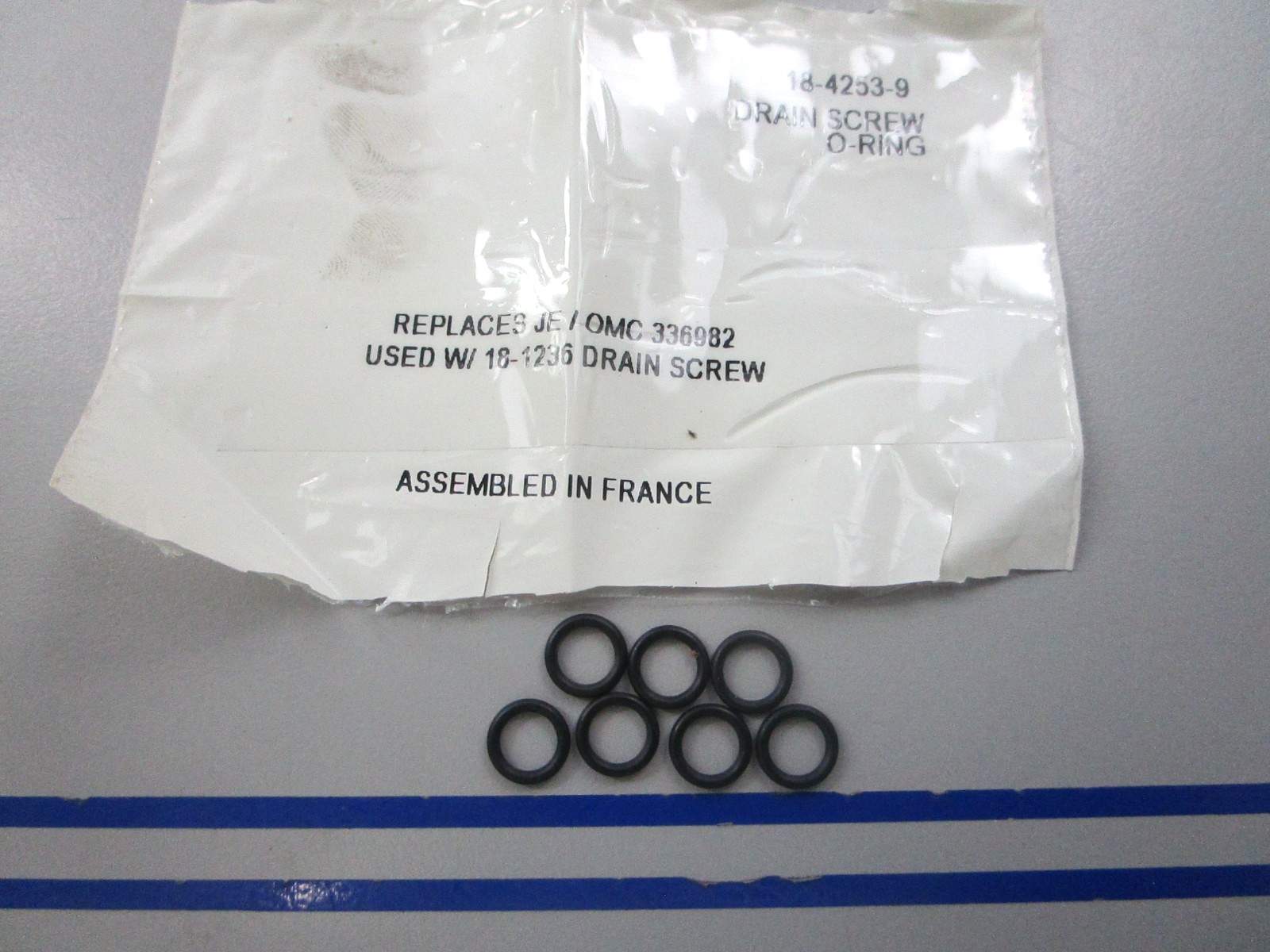 NEW (LOT OF 7) 18-4253-9 Replaces: OMC 336982 Sierra Drain Screw O-Ring 0810