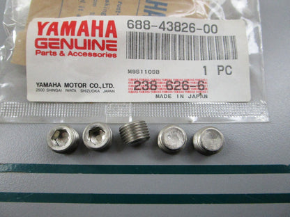 NEW OEM (LOT OF 5) 688-43826-00-00 Yamaha Taper Screw Plug 0810