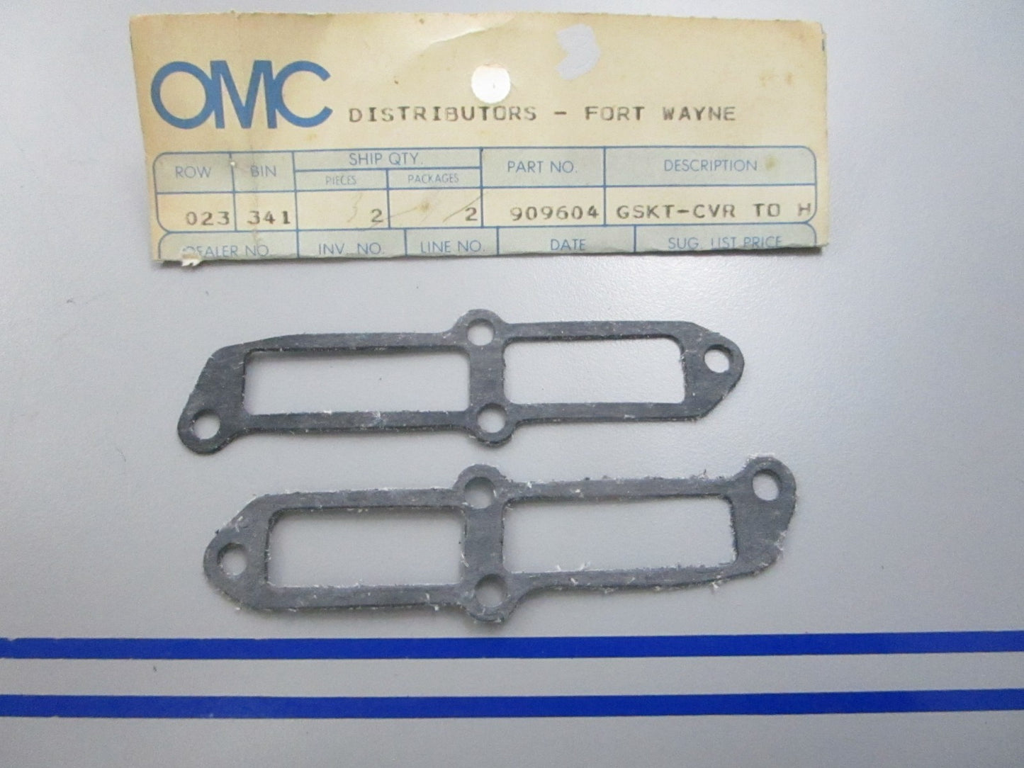 NEW OEM (LOT OF 2) 909604 0909604 OMC Johnson Evinrude Gasket 0810