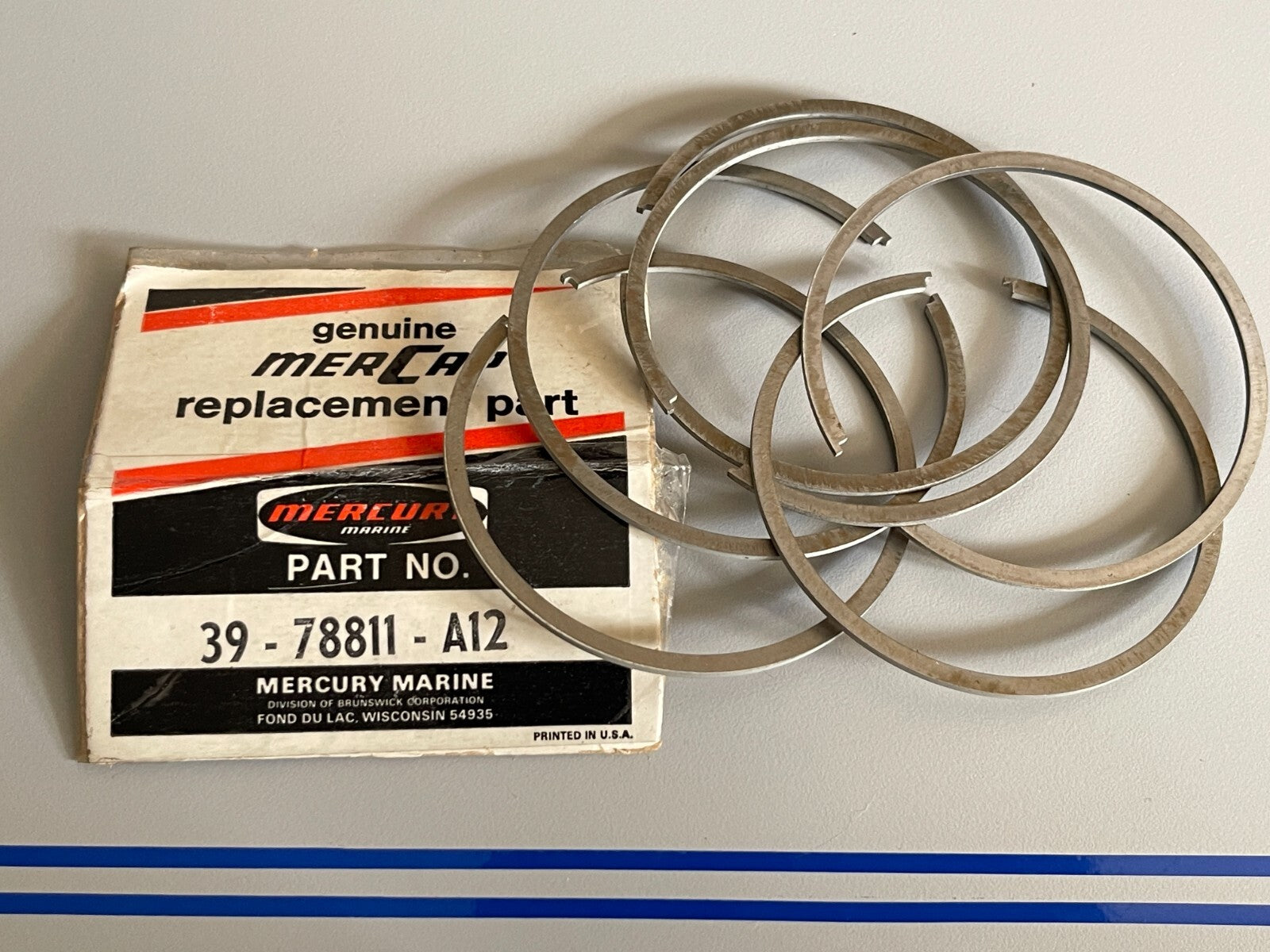 *NEW OEM* 0810 Mercury Quicksilver 6 Piston Ring Set 39-78811A12