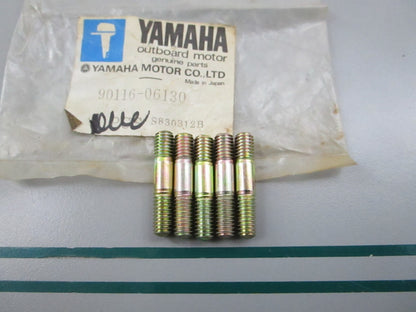 NEW OEM (LOT OF 5) 90116-06130-00 Yamaha Bolt Stud 0810