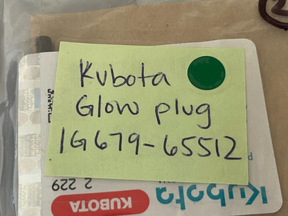 Kubota 1G679-65512 NEW OEM Glow Plug Z602 D902 V1505 V2403 Tractor RTV 0720