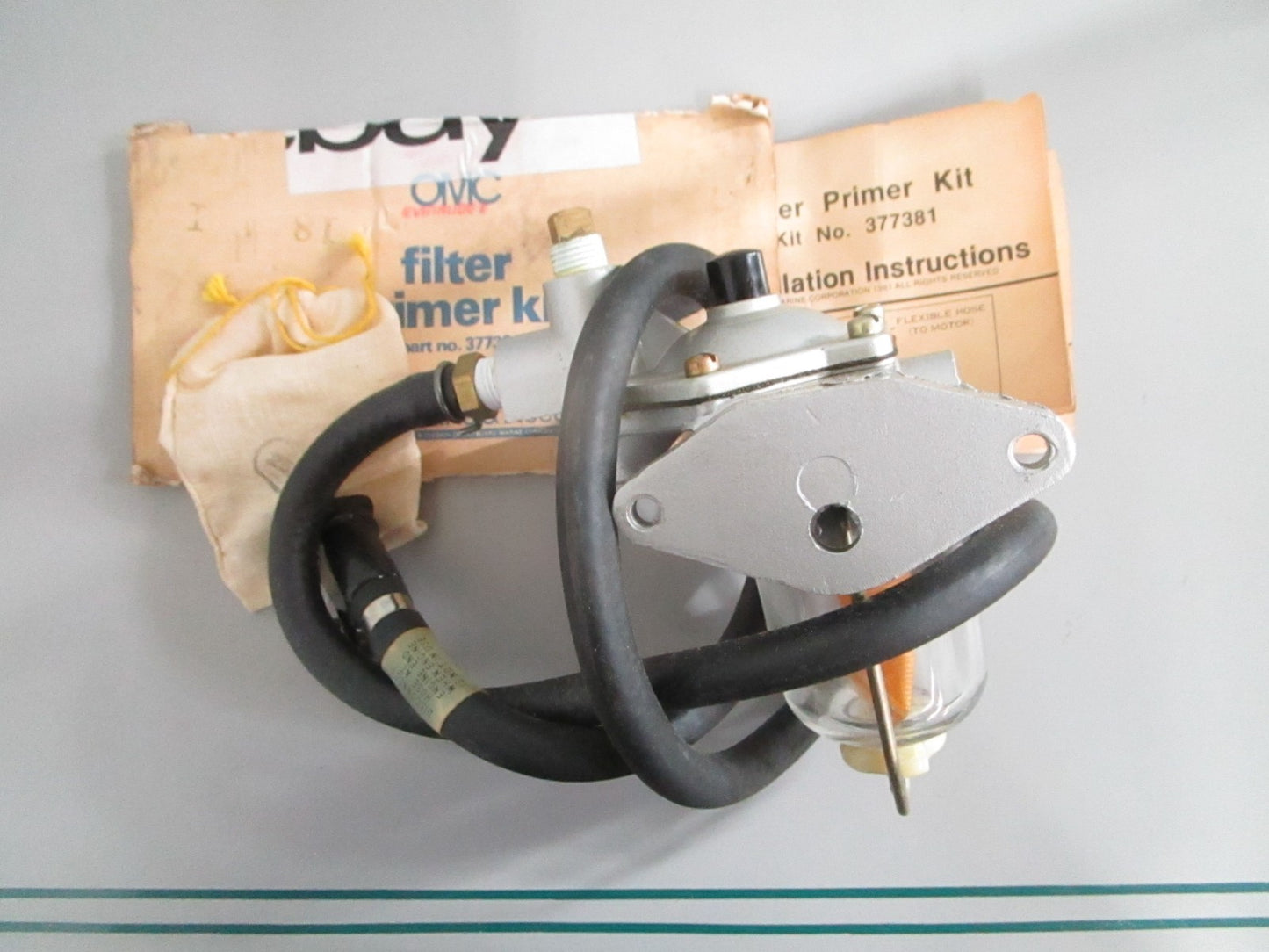 NEW OEM 377381 0377381 OMC Johnson Evinrude Primer Filter Kit 0820