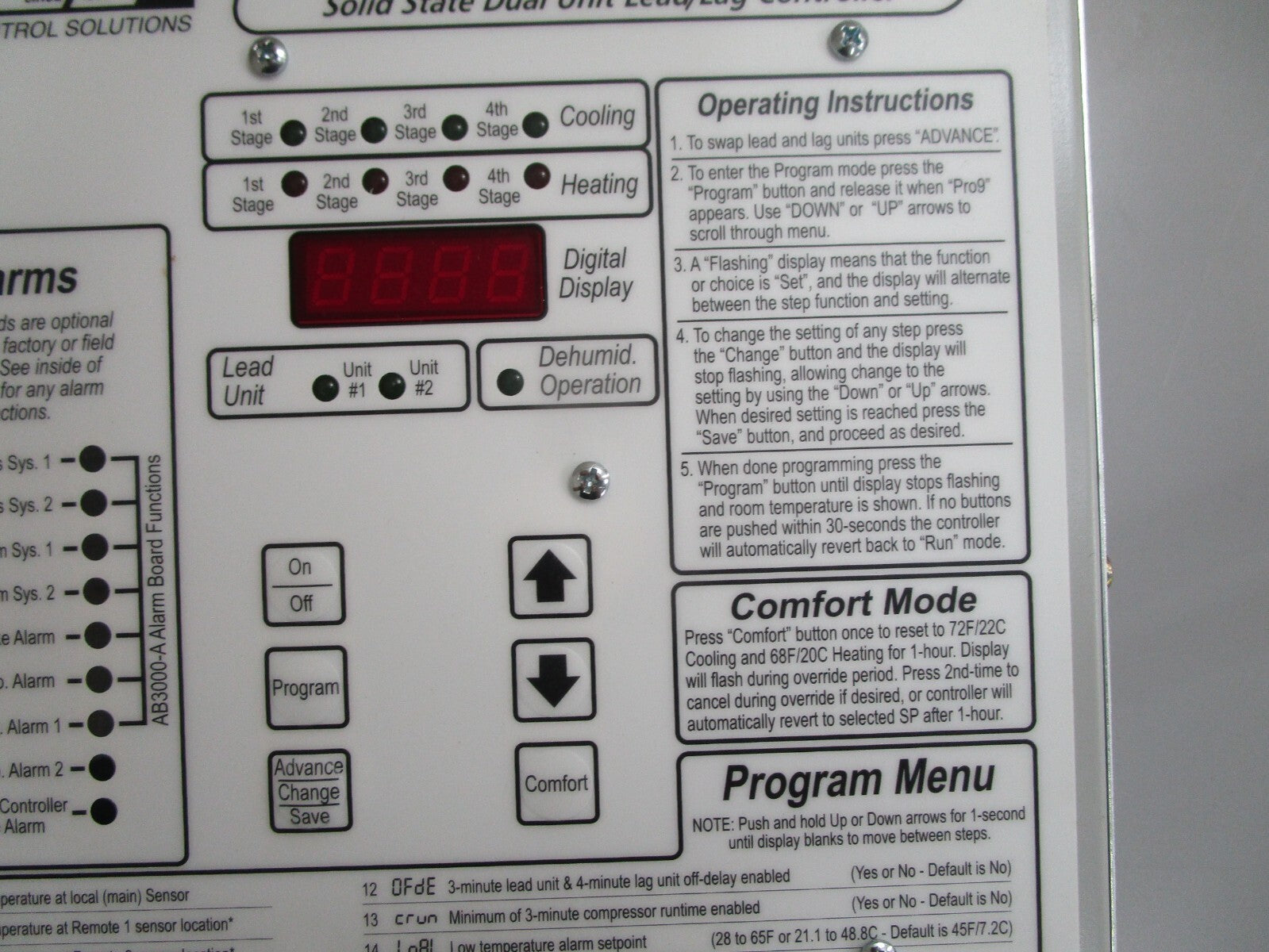 *NEW* 0820 Bard Solid State Dual Unit Lead/Lag Controller MC4000-A