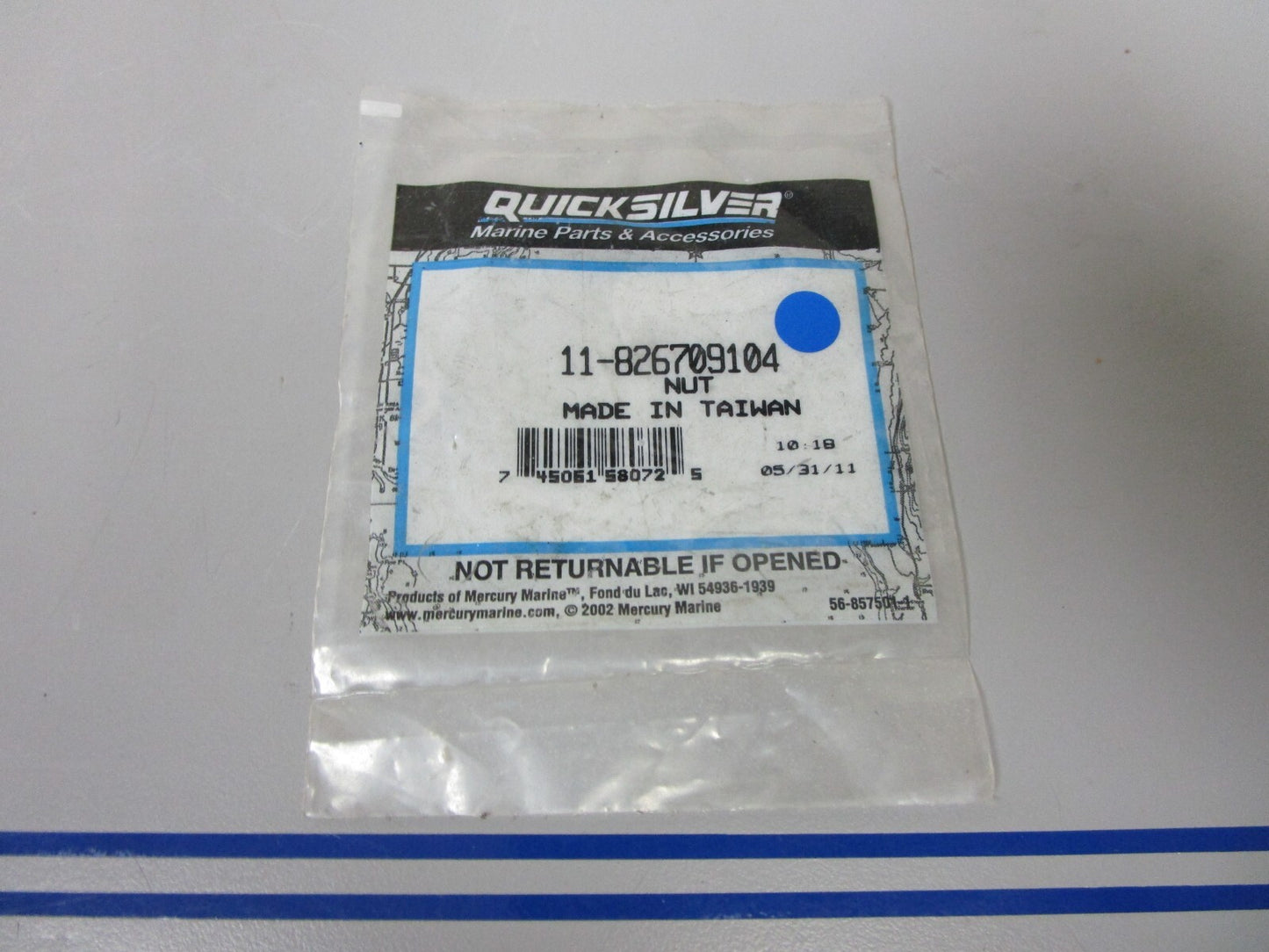 *NEW OEM* 0810 Mercury Quicksilver Nut 11-826709104