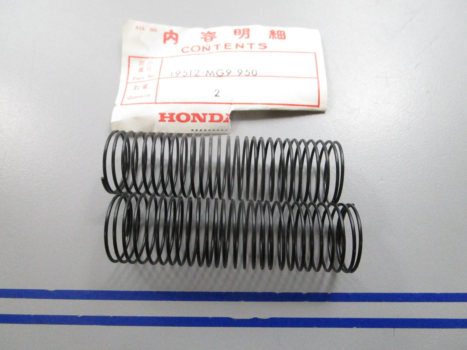 NEW OEM (LOT OF 2) 19512-MG9-950 Honda Spring 0810