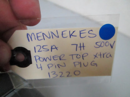 *NEW* 0720 Mennekes 125A 7H 500V Power Top Xtra 4 Pin Plug 13220