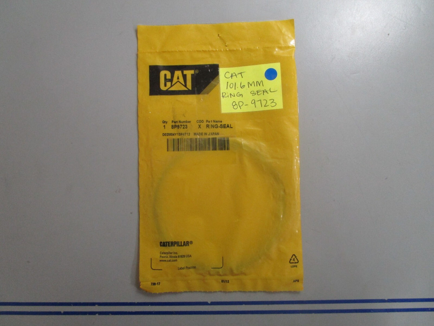 *NEW OEM* 0770 CAT 101.6MMZ Ring Seal 8P-9723
