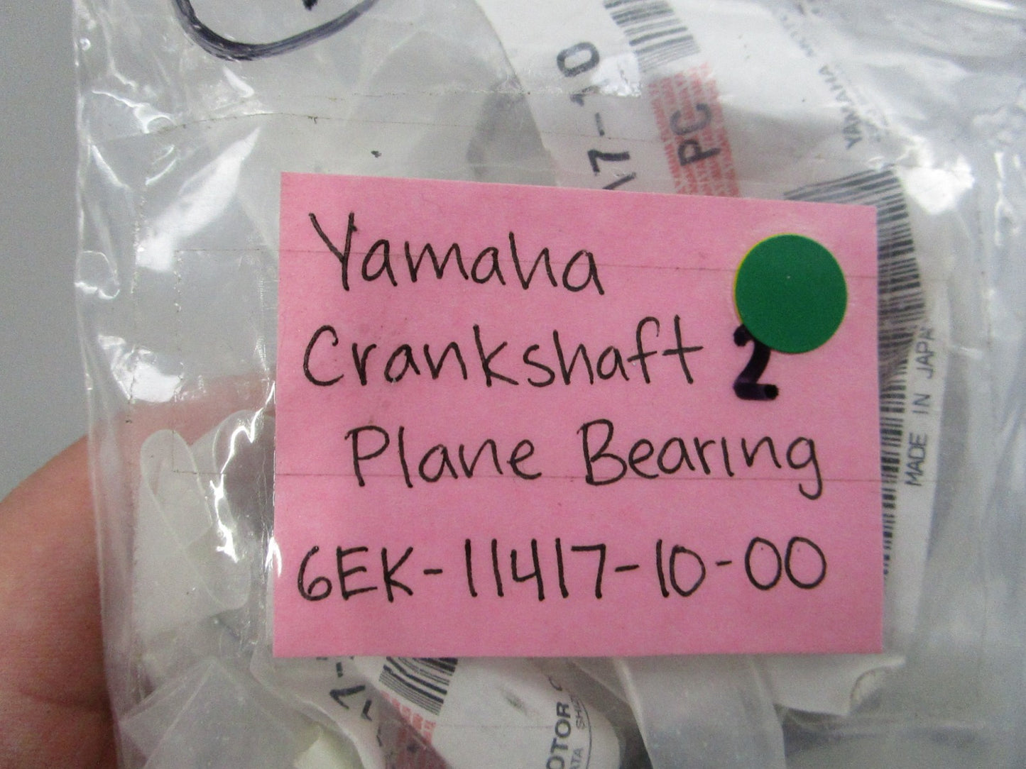 NEW OEM 6EK-11417-10-00 Yamaha Crankshaft 2 Plane Bearing 0810