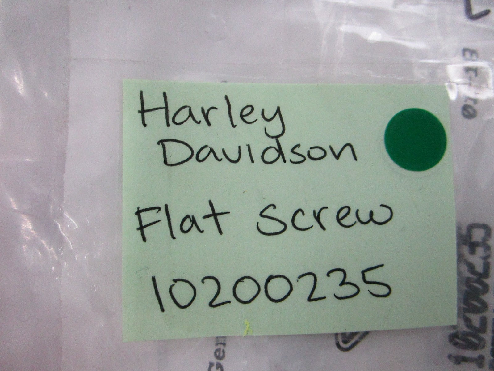 NEW OEM (LOT OF 2) 10200235 Harley Davidson Flat Screw 0810