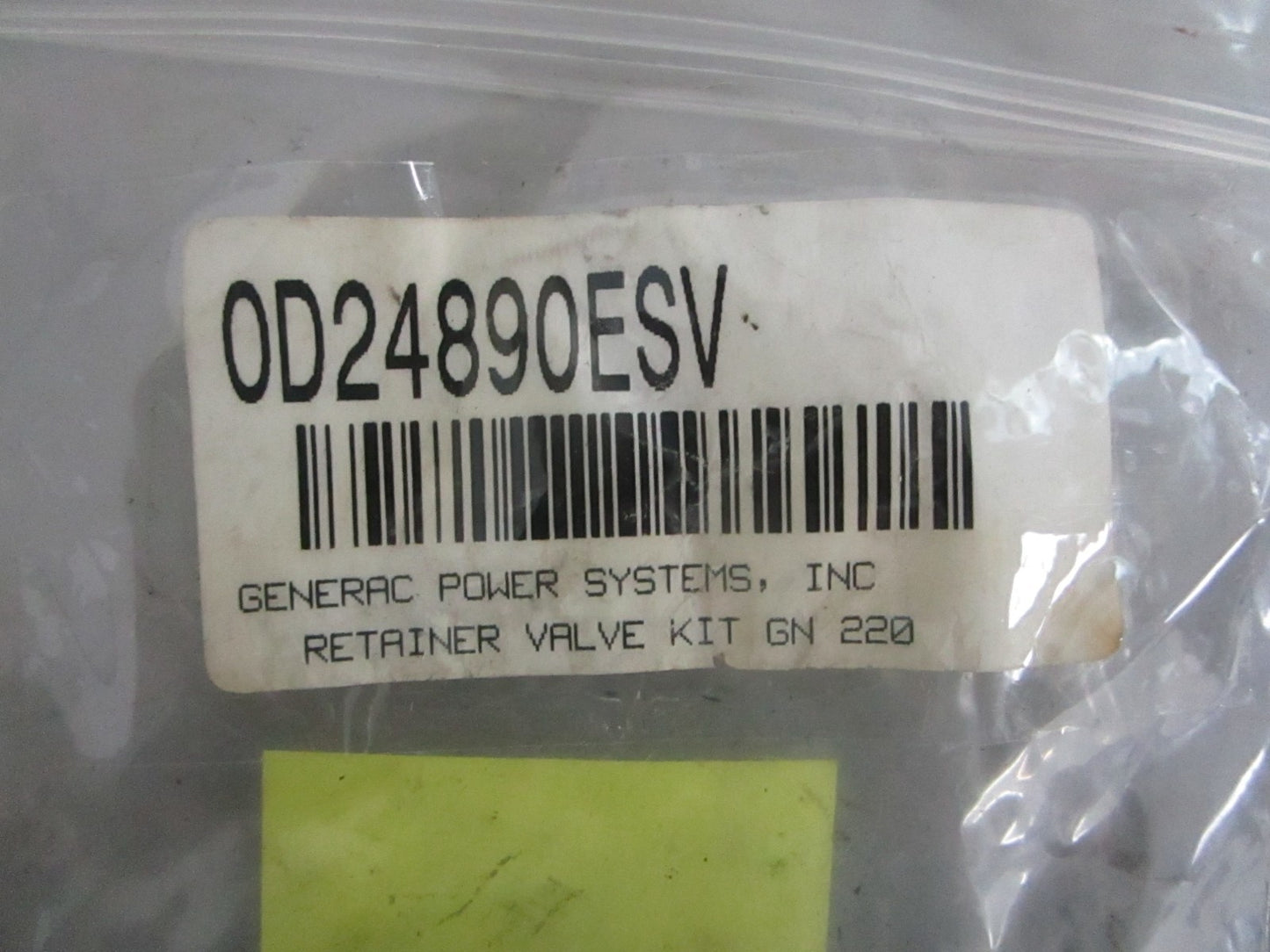 NEW OEM 0D24890ESV Generac Retainer Valve Kit 0820