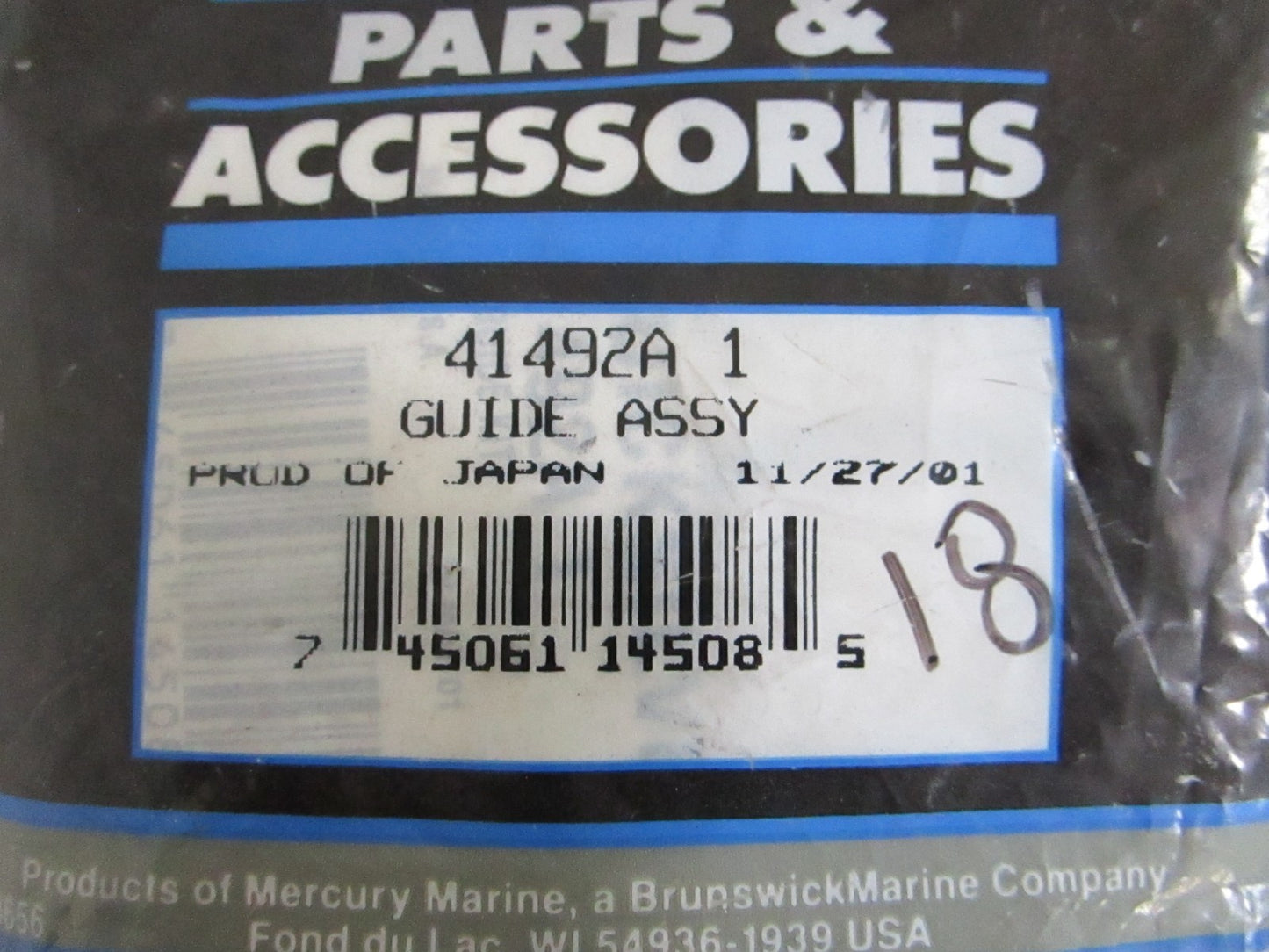 NEW OEM 41492A1 Mercury Quicksilver Guide Assy 0820