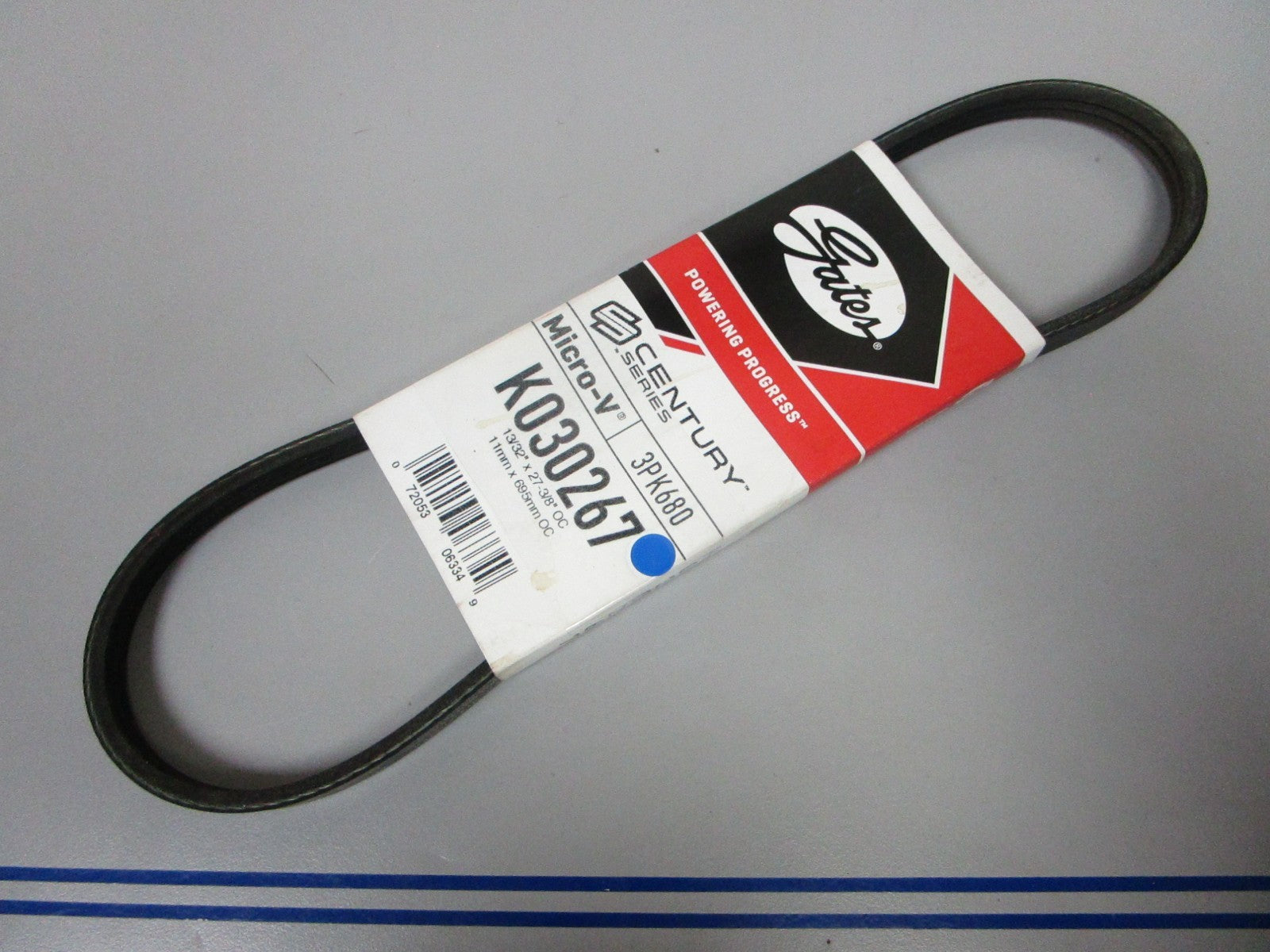 NEW K030267 Gates Micro-V 13/32" x 27 ⅜" Serpentine Belt 0720