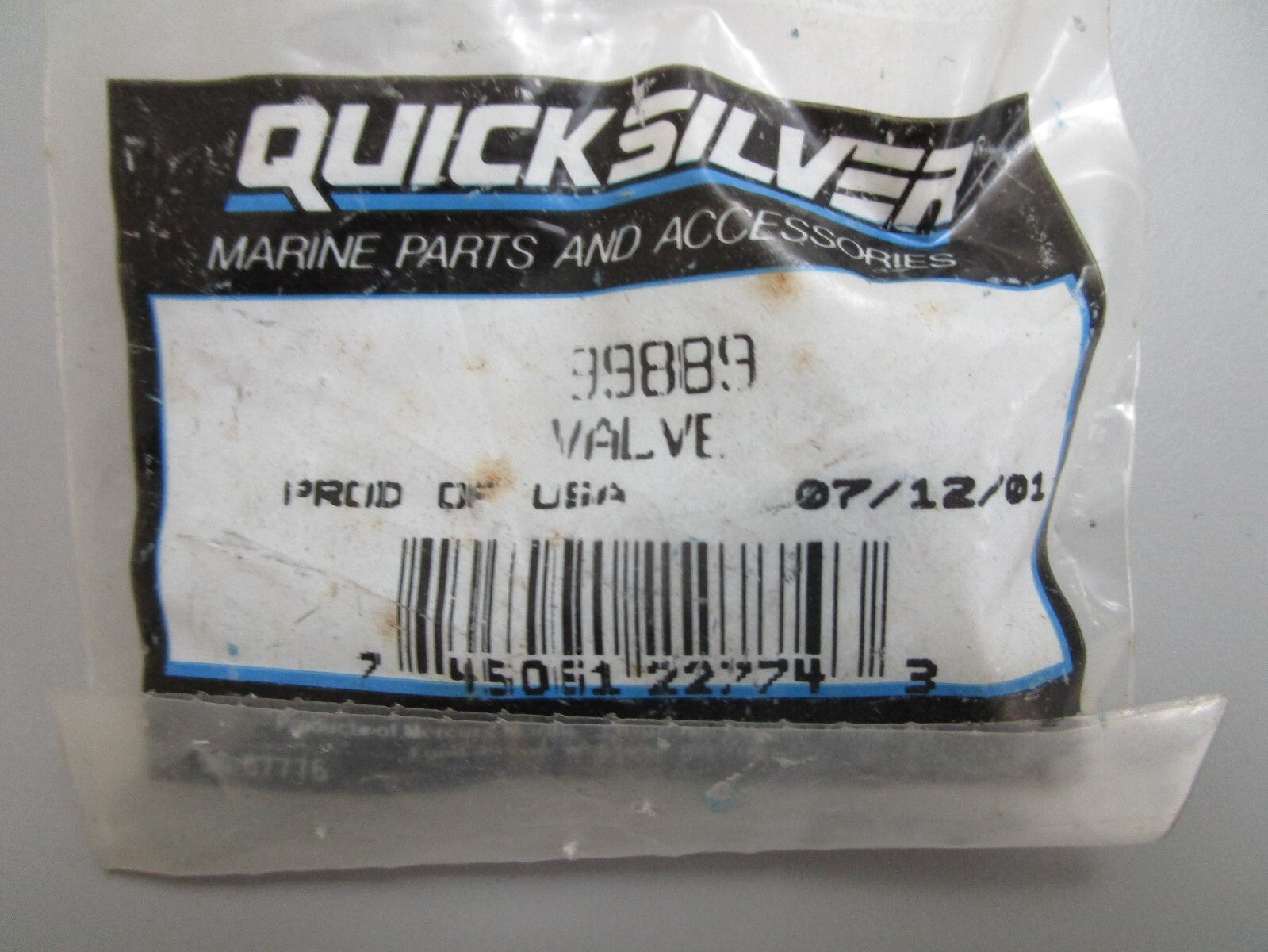 *NEW OEM* 0810 Mercury Quicksilver Valve 99889