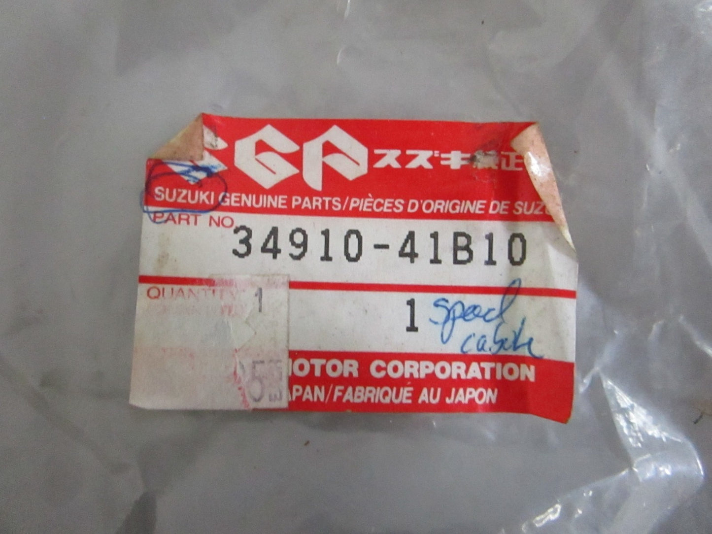 Suzuki 34910-41B10 Motorcycle Speedometer Cable NOS Genuine Parts NEW OEM 0820