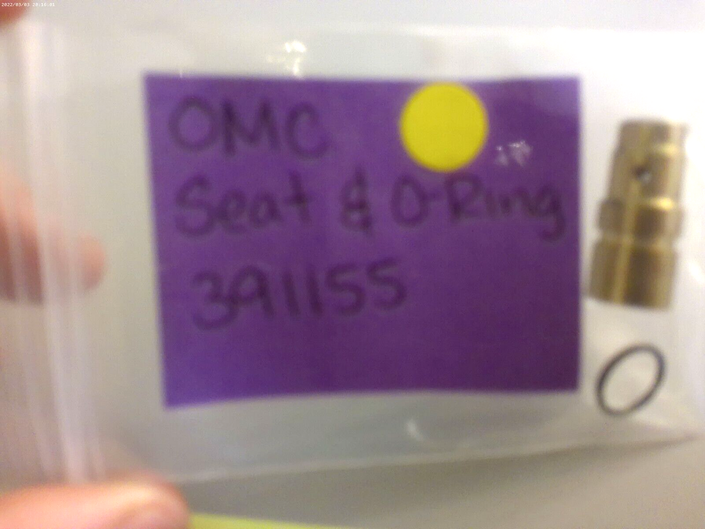 *NEW OEM* 0750 OMC Johnson Evinrude SEAT & O-RING 391155 0391155