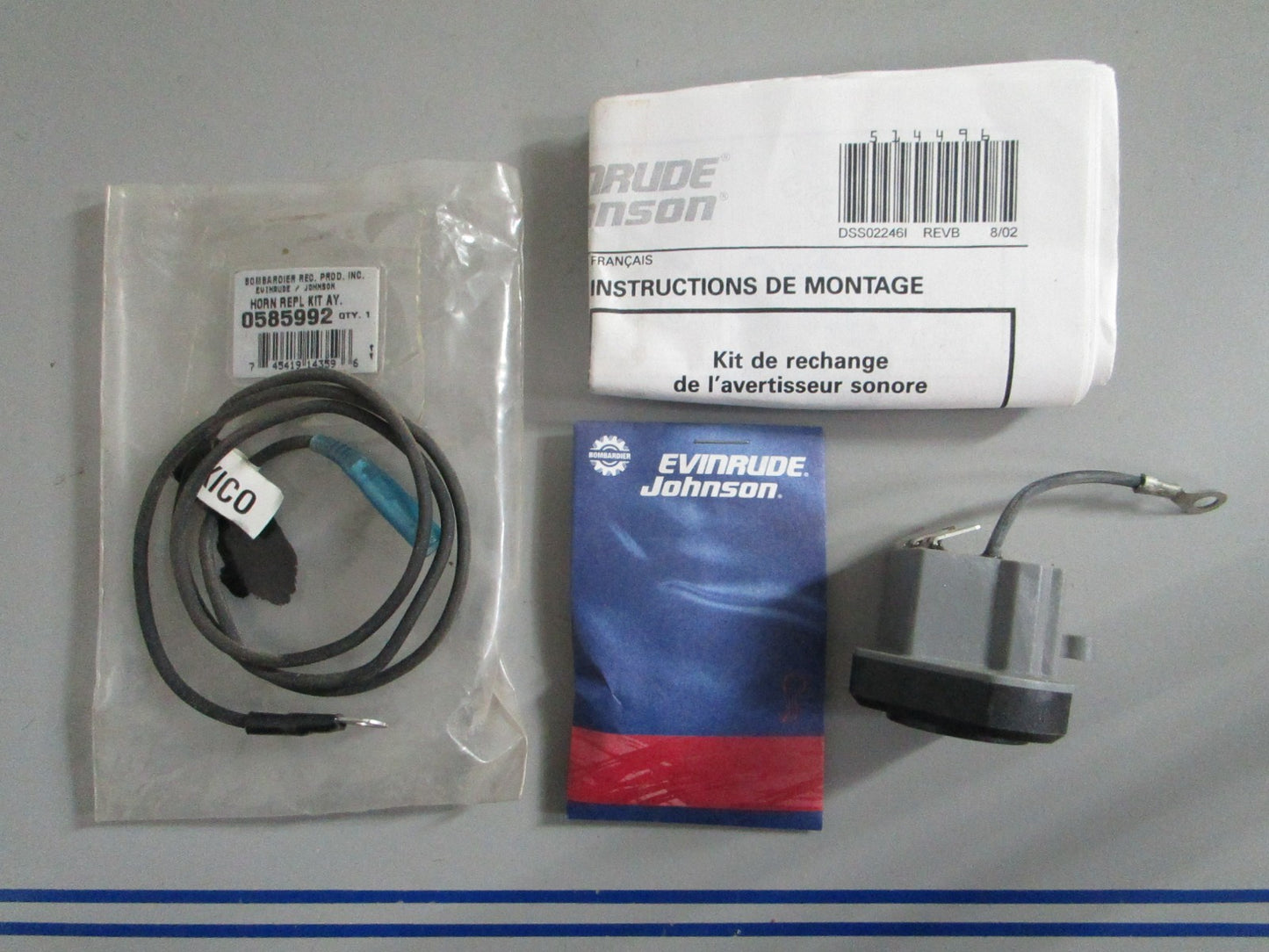 NEW OEM 585992 0585992 OMC Johnson Evinrude Horn Replacement Kit 0820