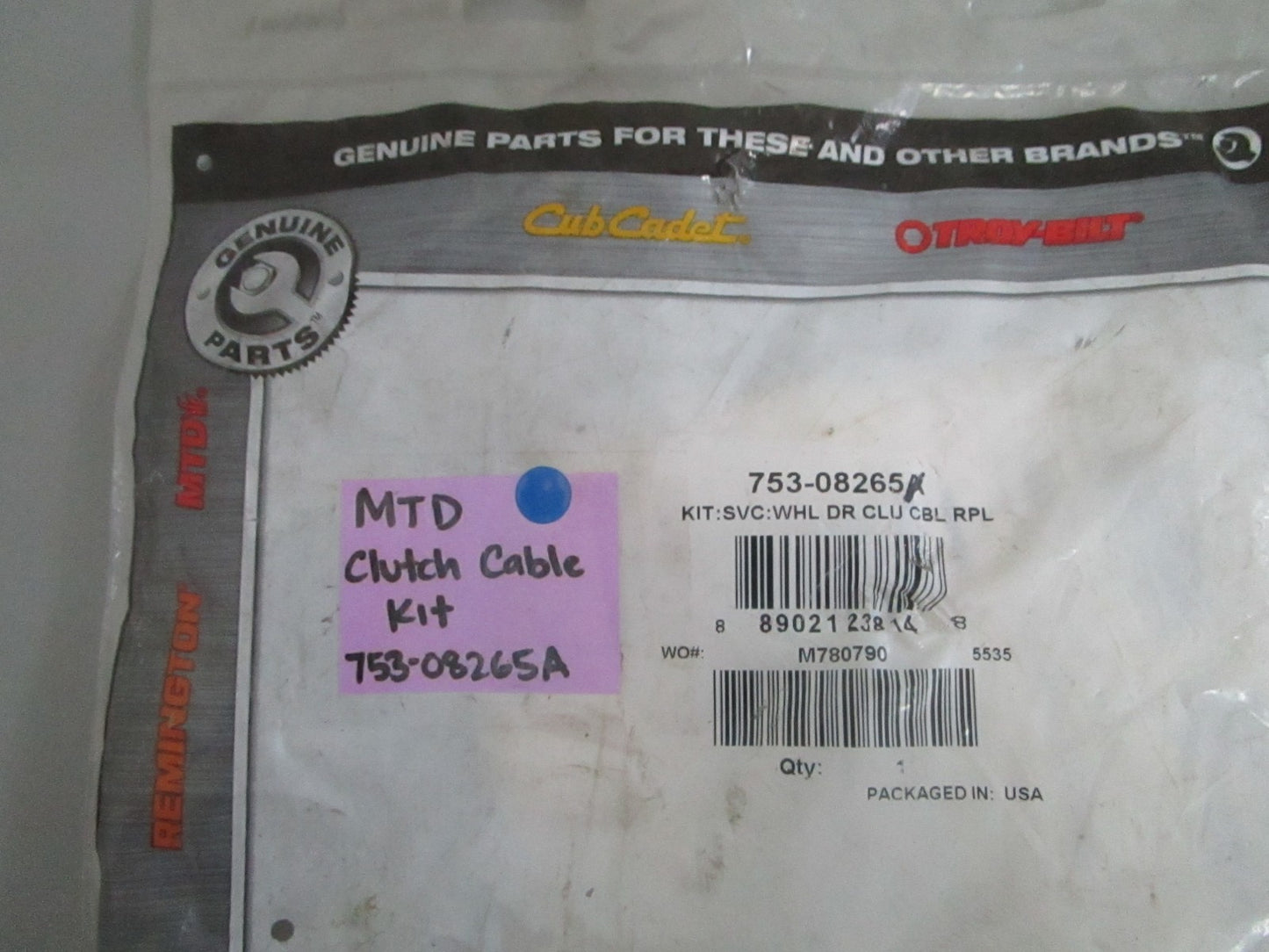 *NEW OEM* 0820 MTD Clutch Cable Kit 753-08265A
