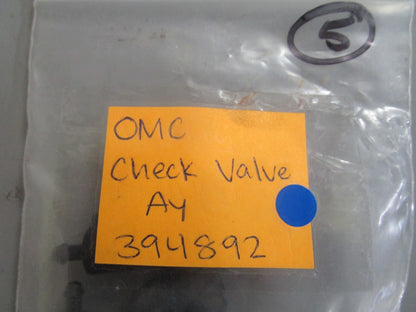 *NEW OEM* 0810 OMC Johnson Evinrude Check Valve Assembly 394892 0394892