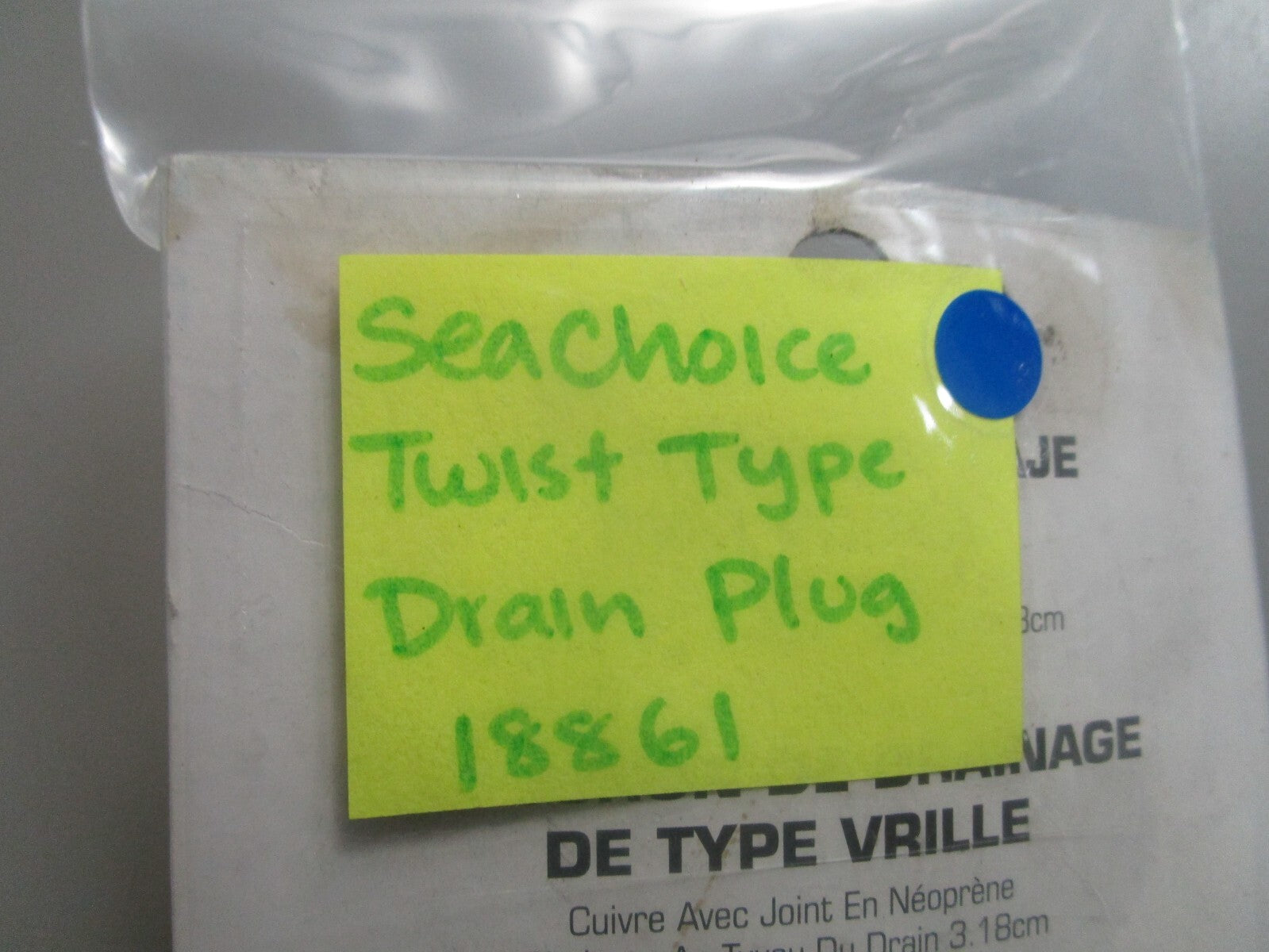 *NEW* 0810 Seachoice Twist & Type Drain Plug 18861