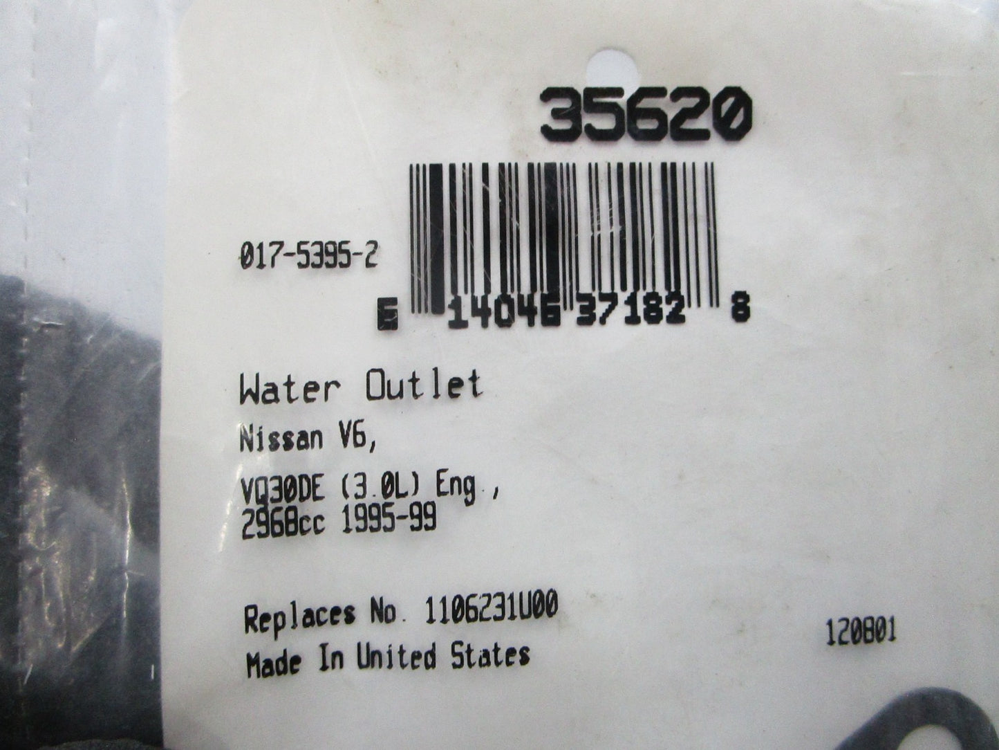 *NEW* 0810 Fel-Pro Water Outlet Gasket 35620