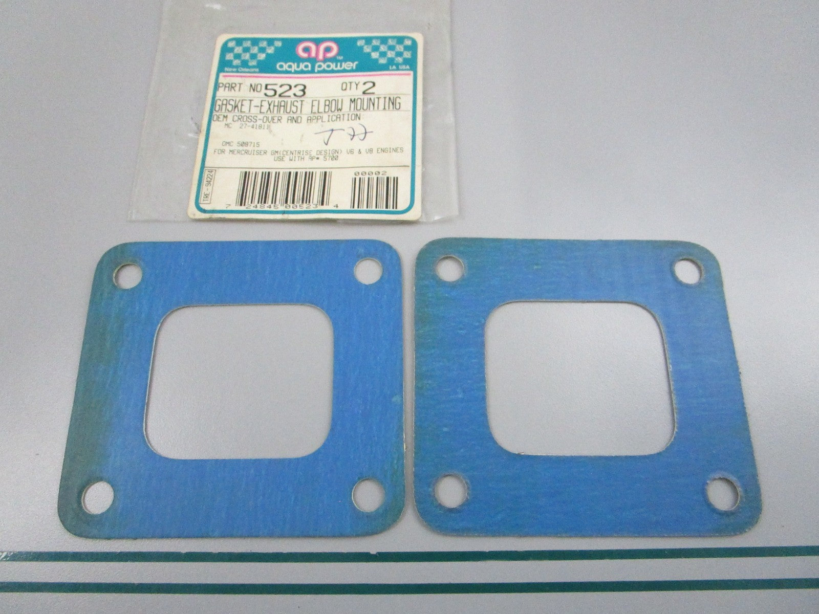 NEW  (LOT OF 2) 523 Replaces: 27-41811 508715 Aqua Power Gasket 0810