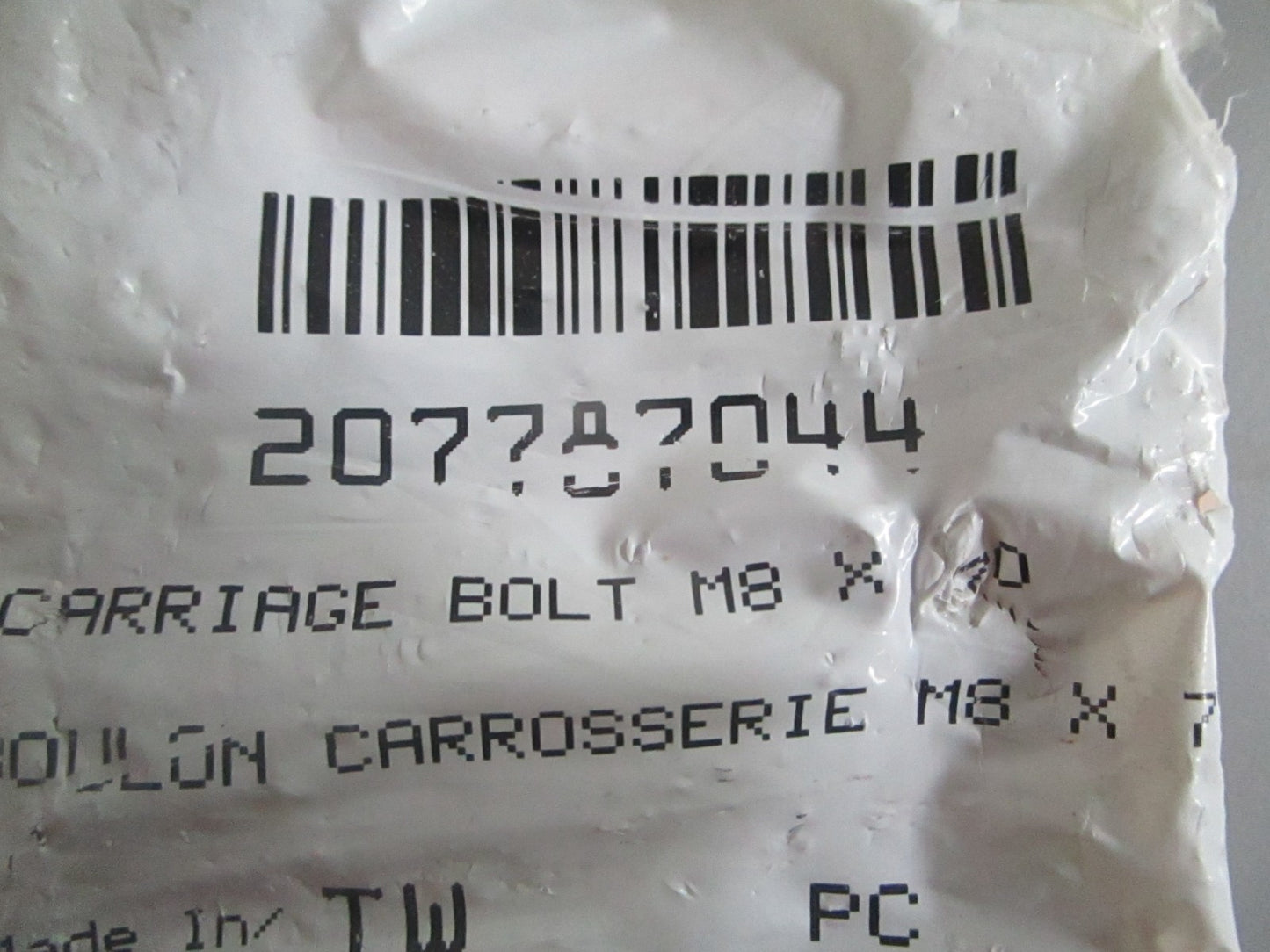 NEW OEM (LOT OF 9) 207787044 Can-Am Carriage Bolt 0820