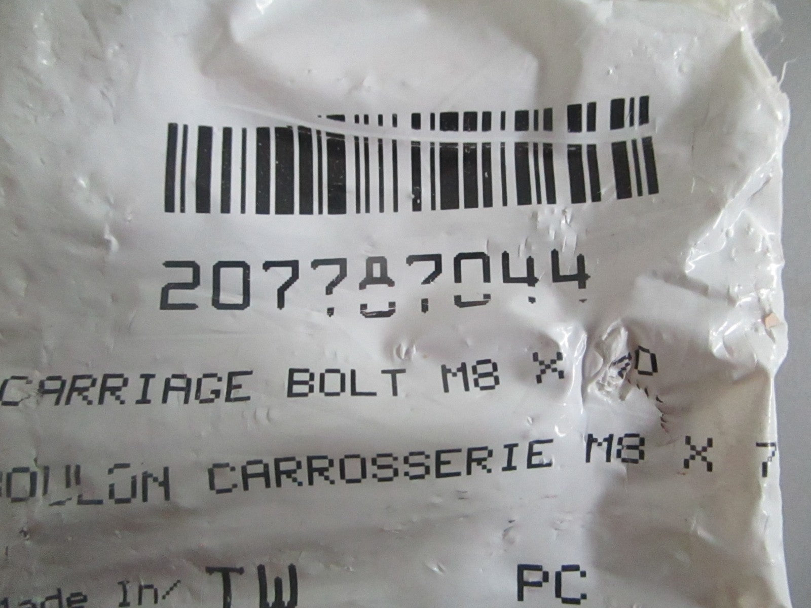 NEW OEM (LOT OF 9) 207787044 Can-Am Carriage Bolt 0820