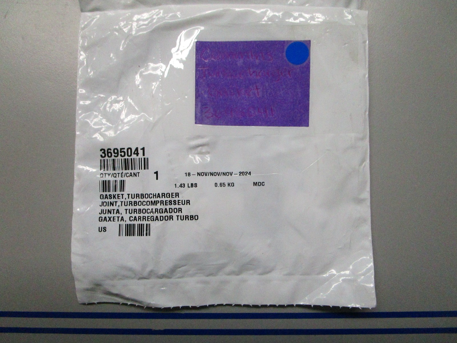 *NEW OEM* 0810 Cummins Turbocharger Gasket 3695041