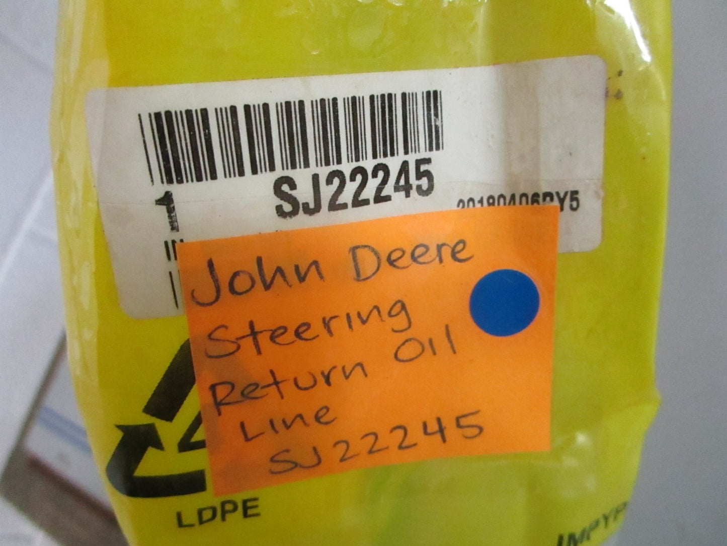 *NEW OEM* 0820 John Deere Steering Return Oil Line SJ22245