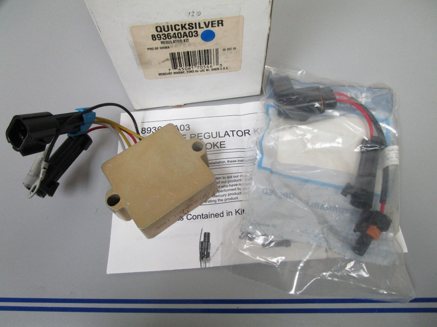 *NEW OEM* 0720 Mercury Quicksilver Regulator Kit 893640A03