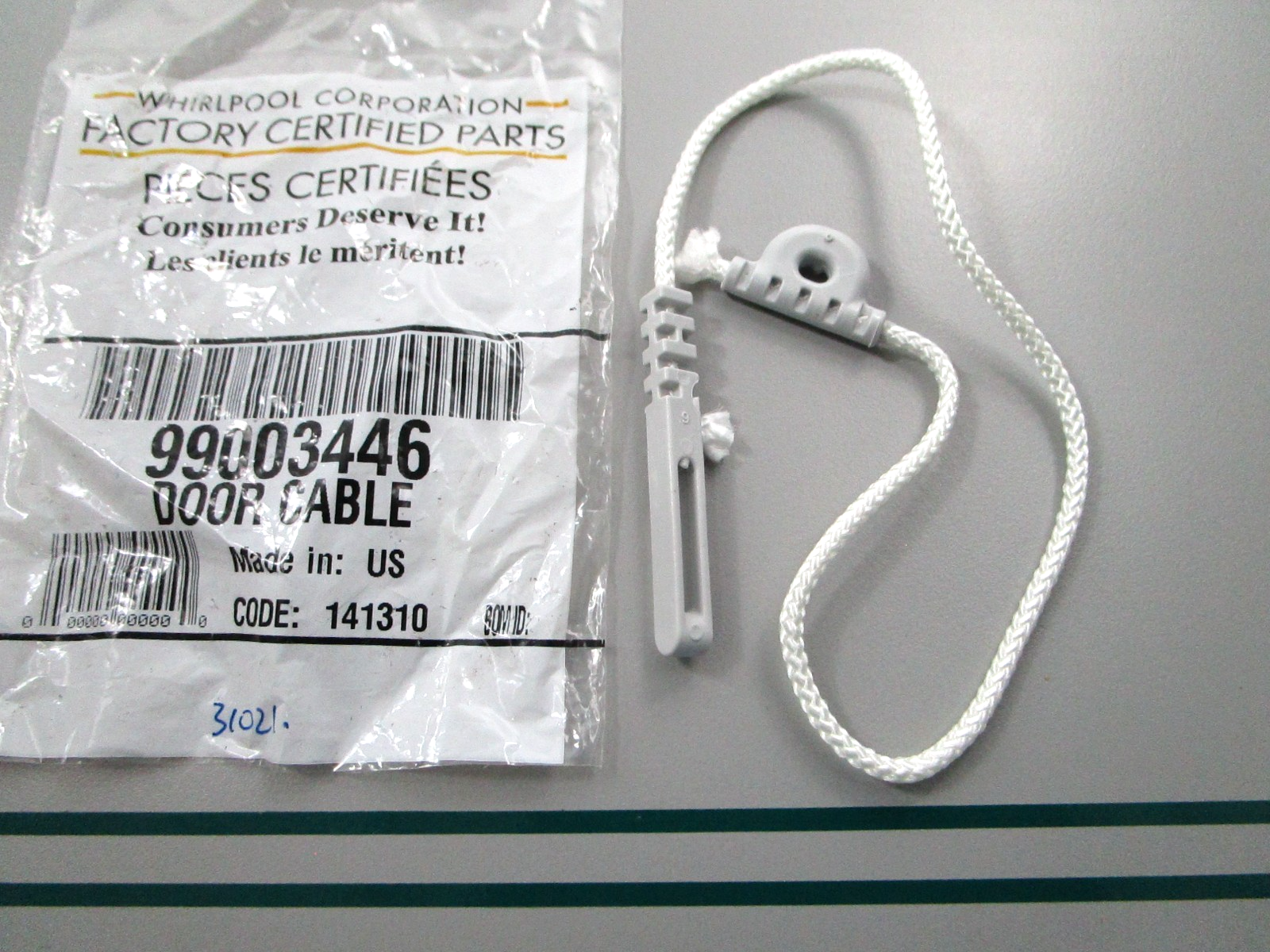 NEW OEM 99003446 Whirlpool Dishwasher Door Cable 0810