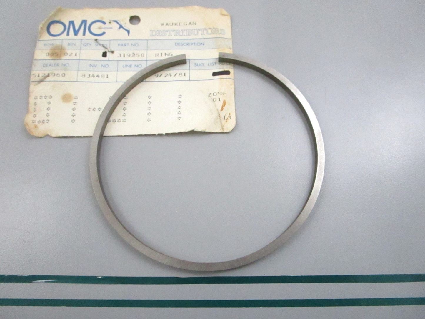 OMC Johnson Evinrude NEW OEM Ring 0319250 319250 Outboard Marine NOS Part 0810