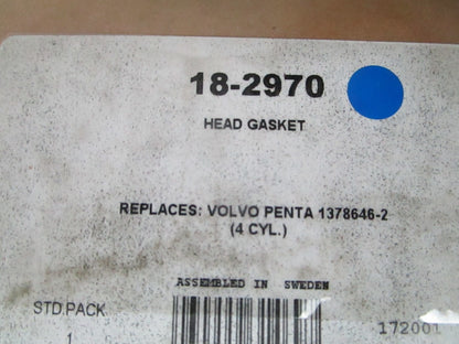 NEW 18-2970 Replaces: Volvo 1378646-2 (4 Cylinder) Sierra Head Gasket 0720