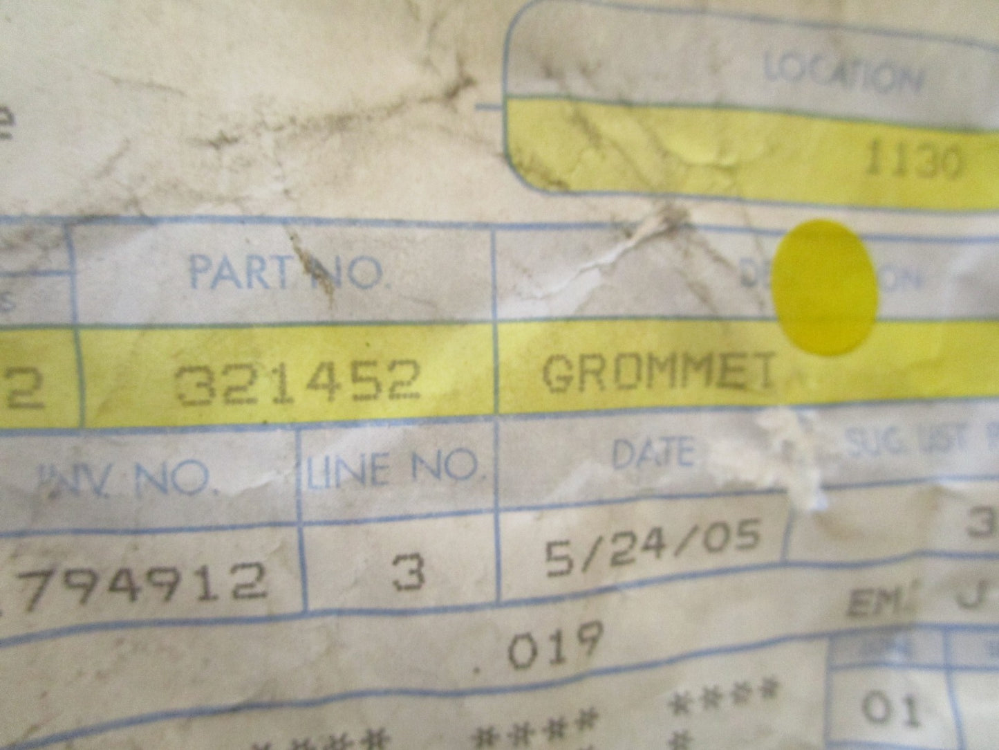 *NEW OEM* 0810 OMC Johnson Evinrude Grommet 321452 0321452