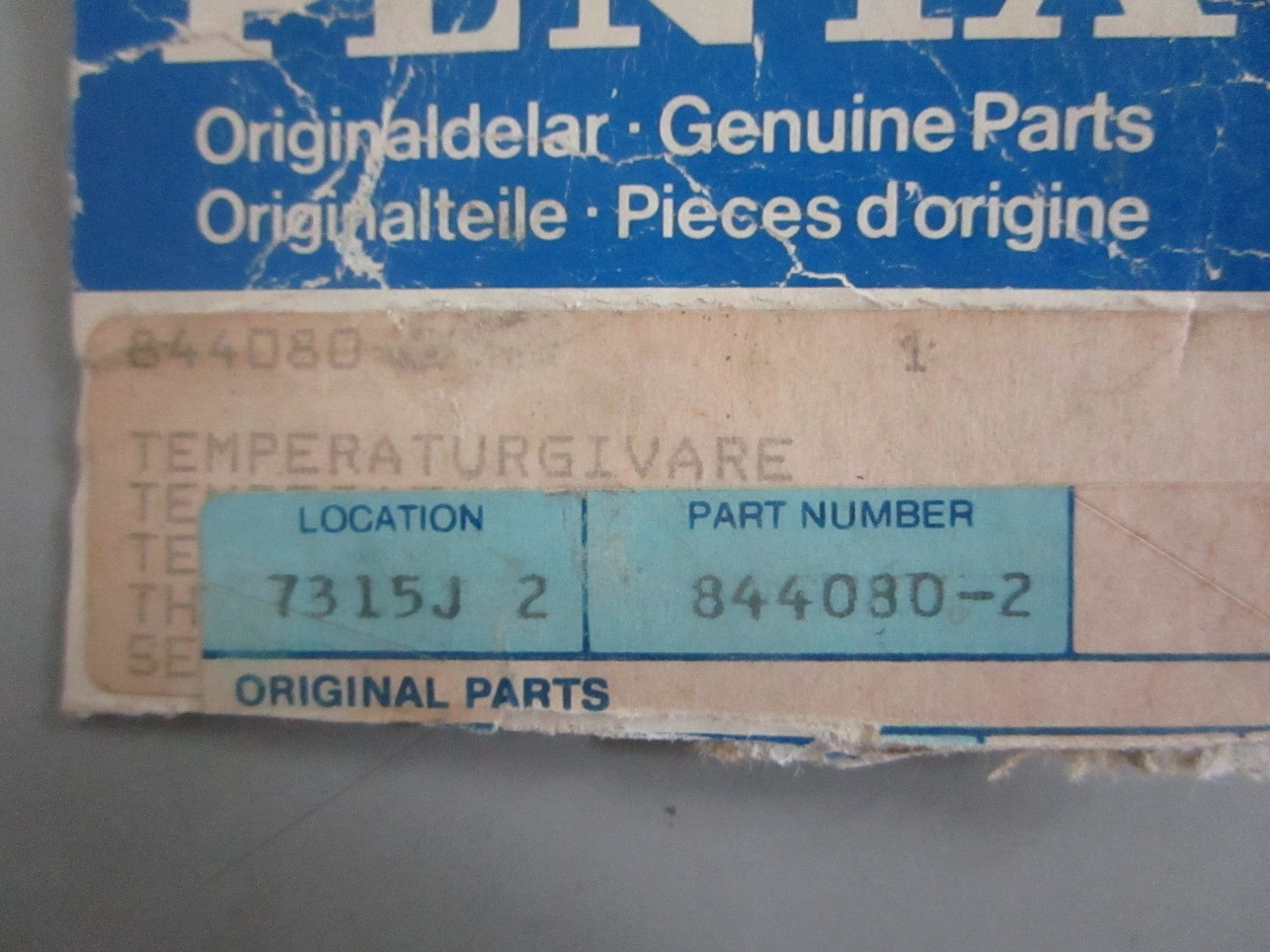 NEW OEM 844080 Volvo Penta Temperature Sensor 0820