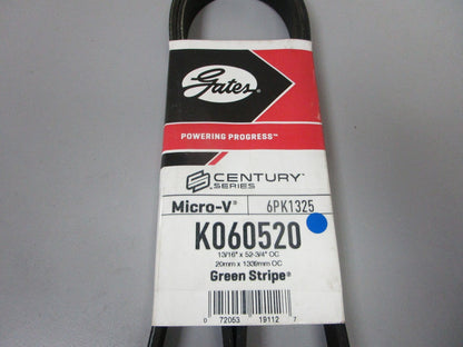 NEW K060520 Gates Micro-V 13/16" x 52 ¾" Serpentine Belt 0720