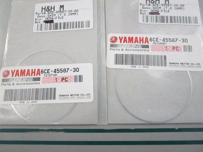 NEW OEM (LOT OF 2) 6CE-45587-30-00 Yamaha (T:0.18mm) Shim 0810