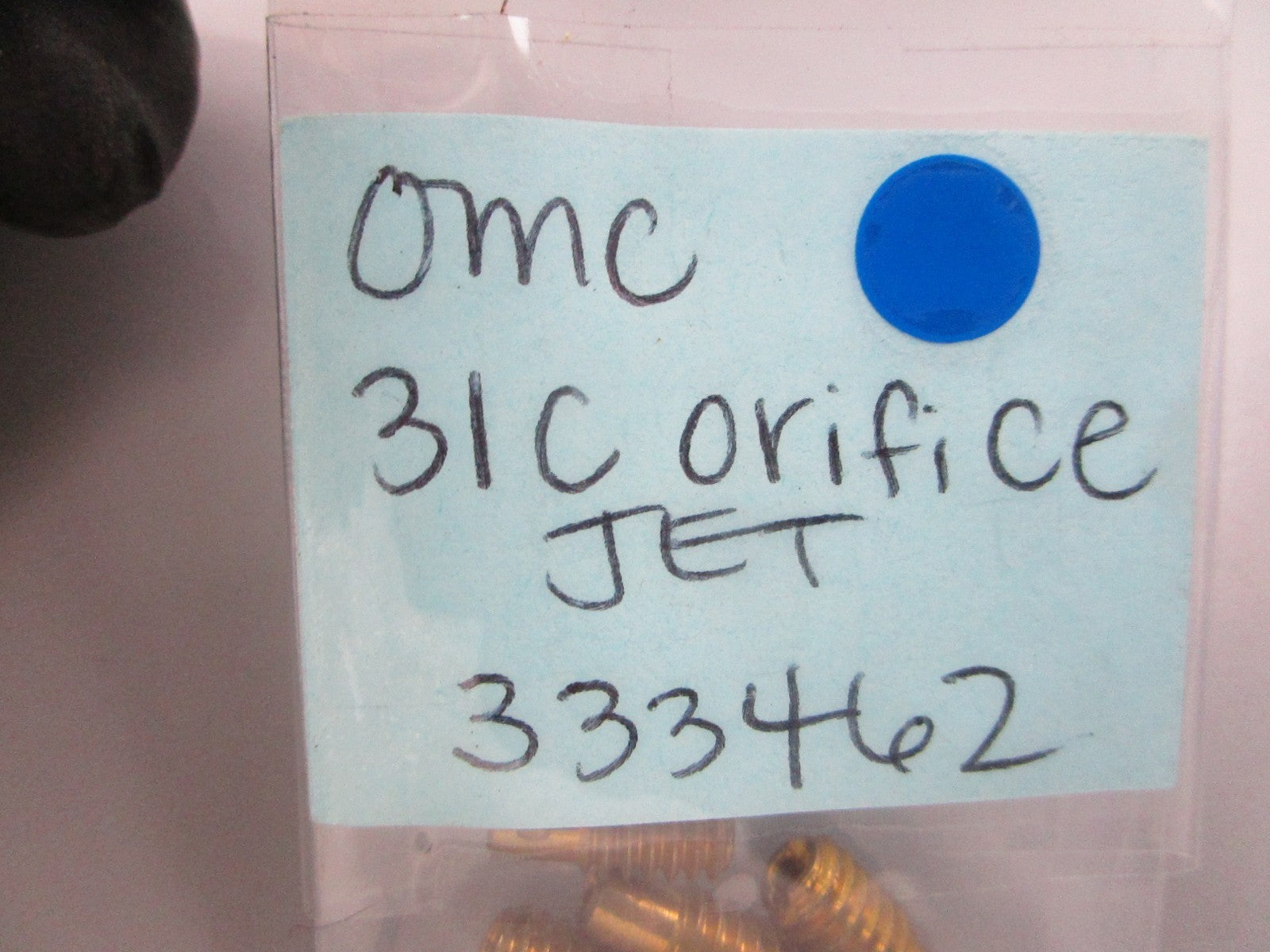 NEW OEM 333462 0333462 OMC Johnson Evinrude 31C Orifice Jet 0810