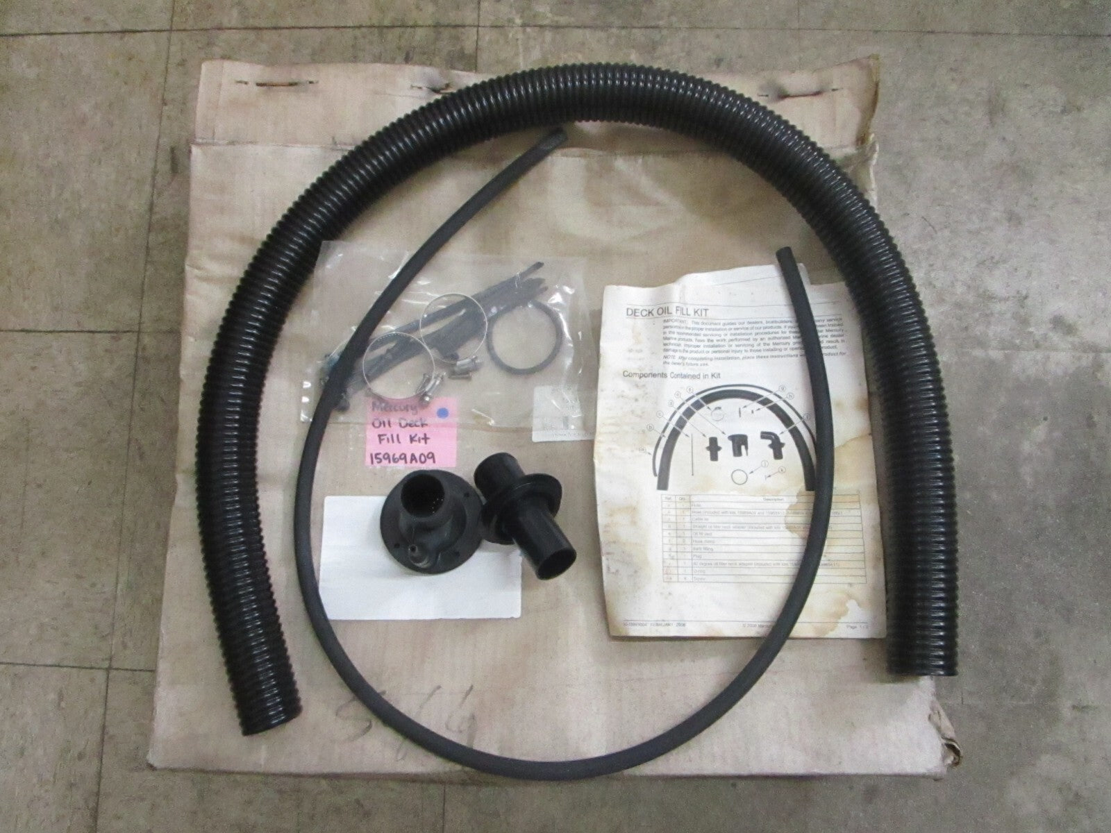 *NEW OEM* 0820 Mercury Quicksilver Oil Deck Fill Kit 15969A09