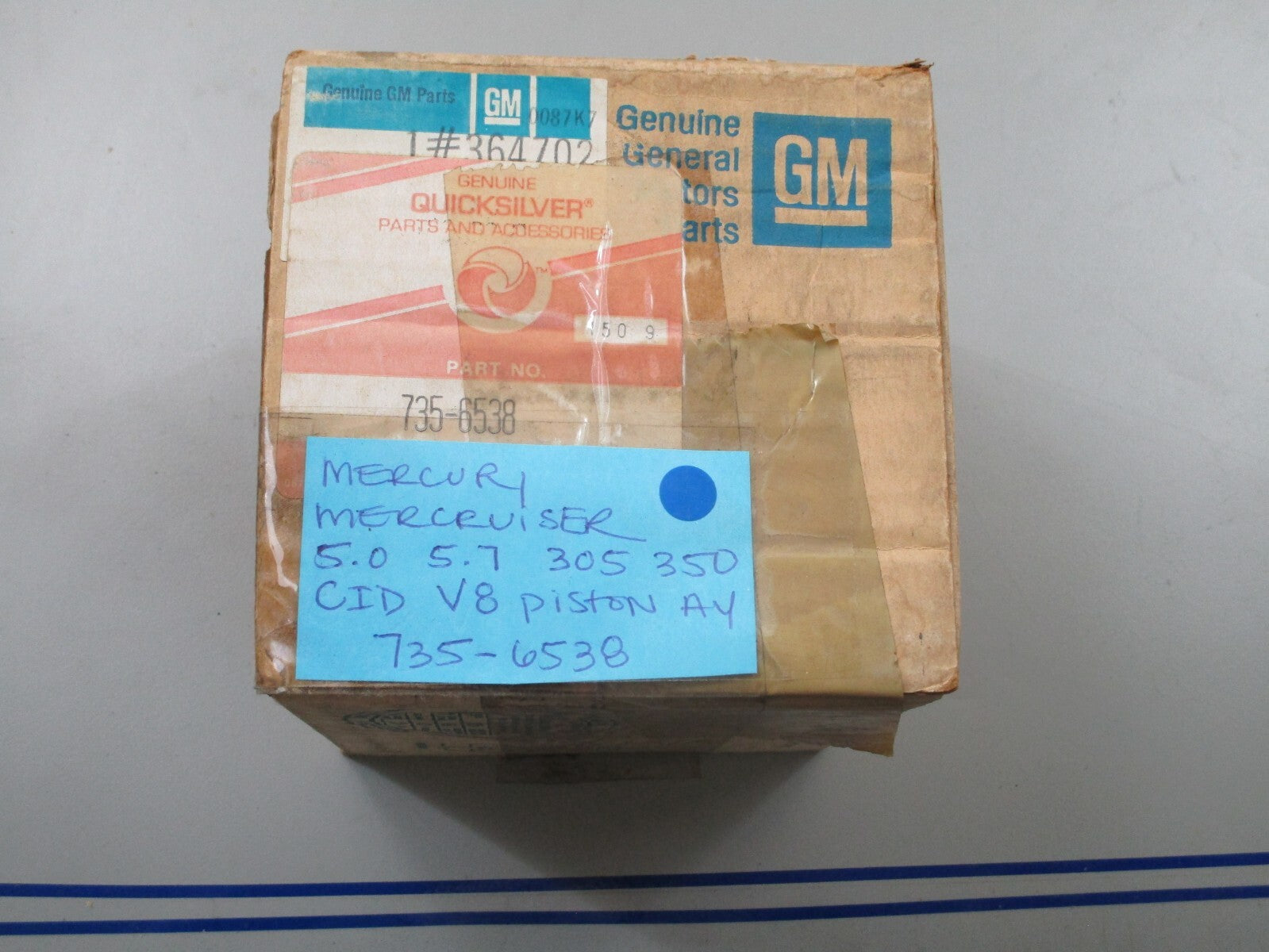 *NEW OEM* 0820 Mercury MerCruiser 5.0 5.7 305 350 CID V8 Piston Ay 735-6538