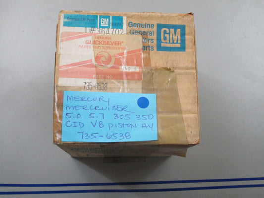 *NEW OEM* 0820 Mercury MerCruiser 5.0 5.7 305 350 CID V8 Piston Ay 735-6538