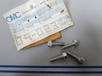 NEW OEM (LOT OF 4) 323228 0323228 OMC Johnson Evinrude Screw 0810