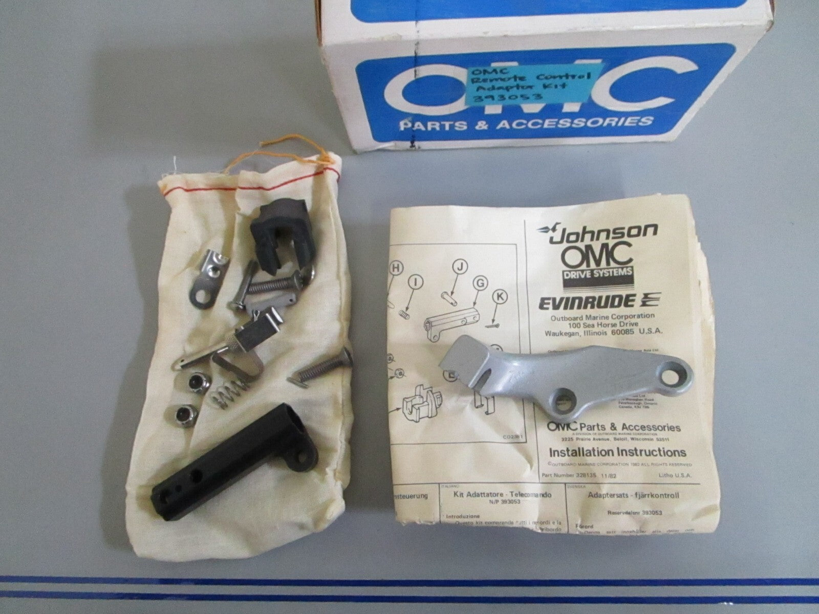 *NEW OEM* 0820 OMC Johnson Evinrude Remote Control Adaptor Kit 393053 0393053