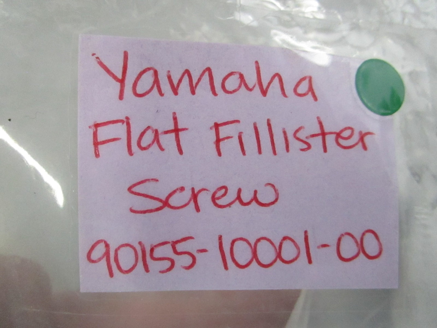 NEW OEM (LOT OF 2) 90155-10001-00 Yamaha Flat Fillister Screw 0810