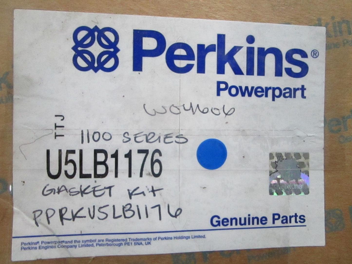 NEW OEM Perkins U5LB1176 PPRKU5LB1176 1100 Series Gasket Kit 0720