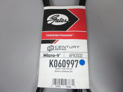 NEW K060997 Gates Micro-V 13/16" x 100 ¼" Serpentine Belt 0720