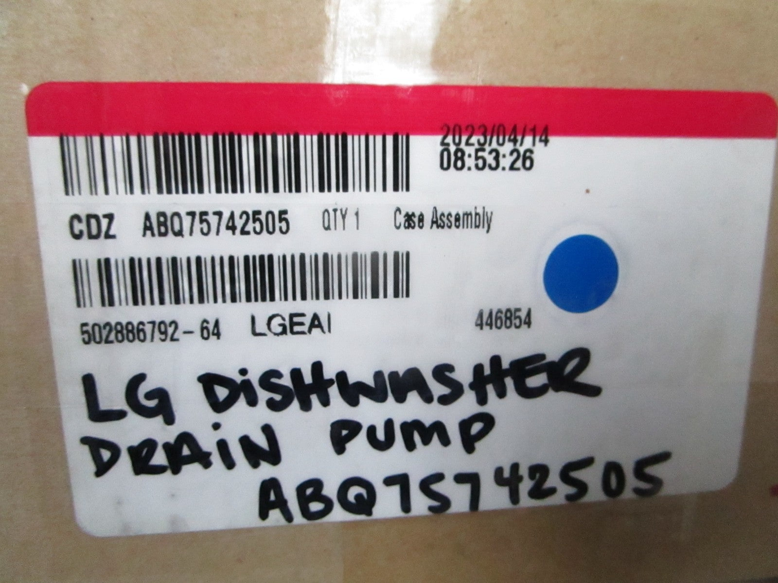 *NEW OEM* 0720 LG Dishwasher Drain Pump ABQ75742505
