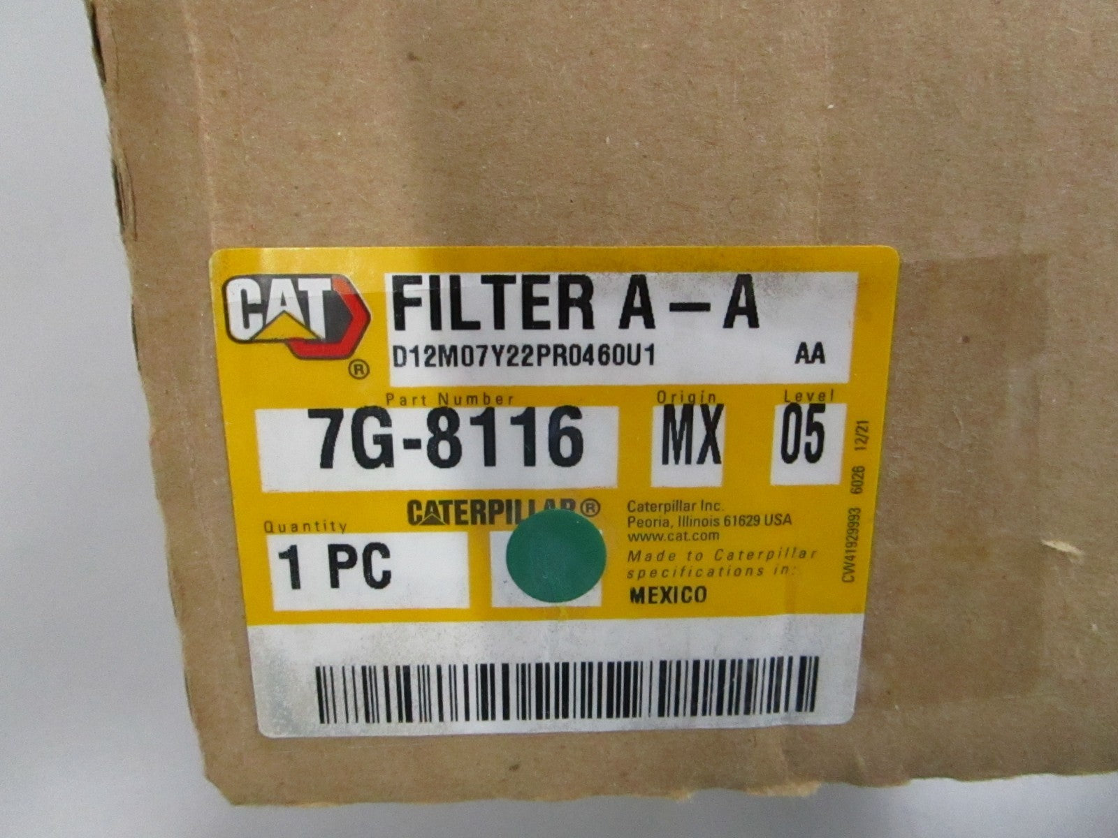 CAT NEW OEM Cabin Air Filter 7G-8116 Std Eff D5N D6N D8L 785 789 793 NOS 0810